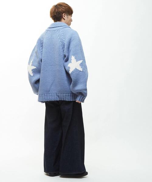 CONVERSE TOKYO（コンバーストウキョウ）の「STAR★ LOWGAGE COWICHAN SWEATER（ニット/セーター・レディース・ブラック/アイボリー/ブルー/杢グレー・MEDIUM/SMALL）」の9枚目の写真