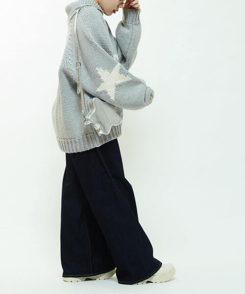 CONVERSE TOKYO（コンバーストウキョウ）の「STAR★ LOWGAGE COWICHAN SWEATER（ニット/セーター・レディース・ブラック/アイボリー/ブルー/杢グレー・MEDIUM/SMALL）」の13枚目の写真