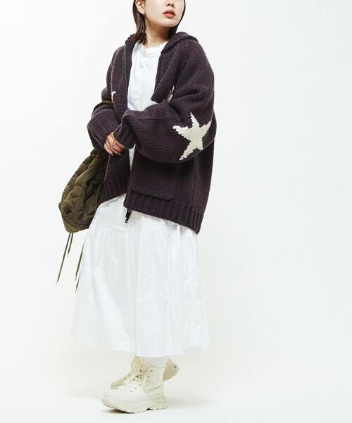 CONVERSE TOKYO（コンバーストウキョウ）の「STAR★ LOWGAGE COWICHAN SWEATER（ニット/セーター・レディース・ブラック/アイボリー/ブルー/杢グレー・MEDIUM/SMALL）」の19枚目の写真