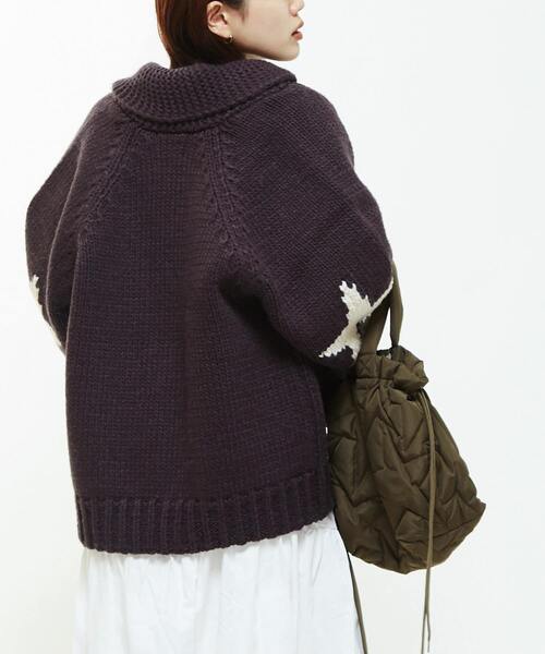 CONVERSE TOKYO（コンバーストウキョウ）の「STAR★ LOWGAGE COWICHAN SWEATER（ニット/セーター・レディース・ブラック/アイボリー/ブルー/杢グレー・MEDIUM/SMALL）」の20枚目の写真