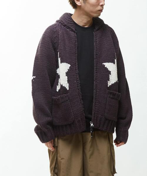 CONVERSE TOKYO（コンバーストウキョウ）の「STAR★ LOWGAGE COWICHAN SWEATER（ニット/セーター・レディース・ブラック/アイボリー/ブルー/杢グレー・MEDIUM/SMALL）」の21枚目の写真