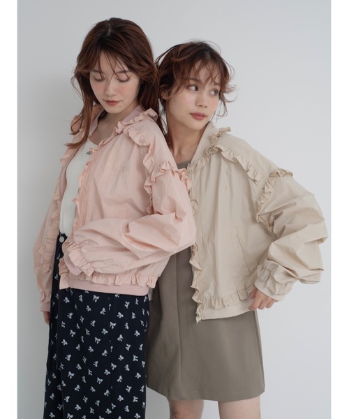 未使用品　BEAUTY&YOUTH ラメループノーカラージャケット quaranciel:〈手洗い可能〉ノーカラー ポケット ニット
