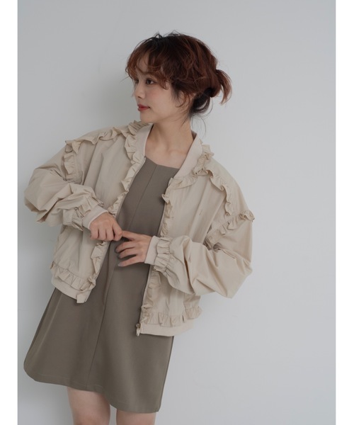 jumelle frill light jacket ノーカラージャケット frill light jacket（ノーカラージャケット）｜jumelle