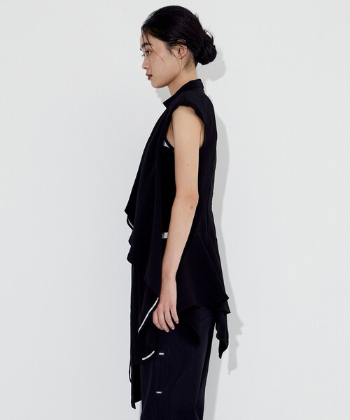 AKIKOAOKI(アキコアオキ)の「【AKIKOAOKI/アキコアオキ】Chesterchief TOP 01/ノースリーブシャツ(シャツ/ブラウス・レディース・ブラック・FREE)」の5枚目の写真