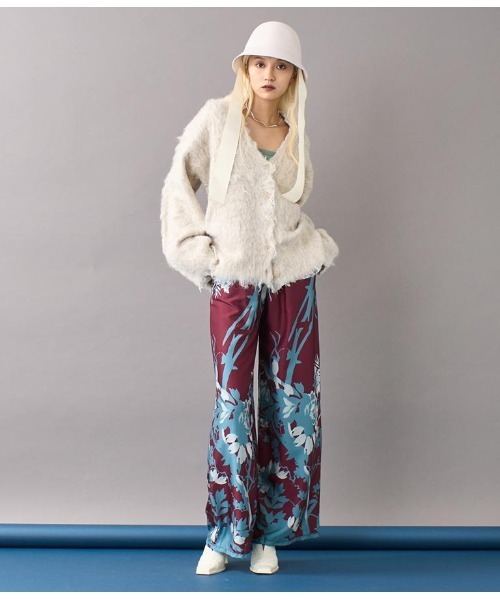 Settimissimo（セッティミッシモ）の「ブークレシャギーVネックカーディガン（カーディガン/ボレロ・レディース・アイボリー/オリーブ・FREE）」の20枚目の写真