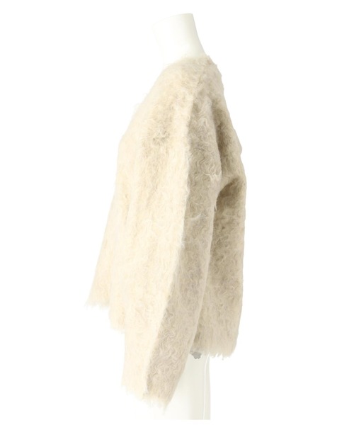 Settimissimo（セッティミッシモ）の「ブークレシャギーVネックカーディガン（カーディガン/ボレロ・レディース・アイボリー/オリーブ・FREE）」の12枚目の写真