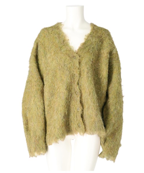 Settimissimo（セッティミッシモ）の「ブークレシャギーVネックカーディガン（カーディガン/ボレロ・レディース・アイボリー/オリーブ・FREE）」の13枚目の写真