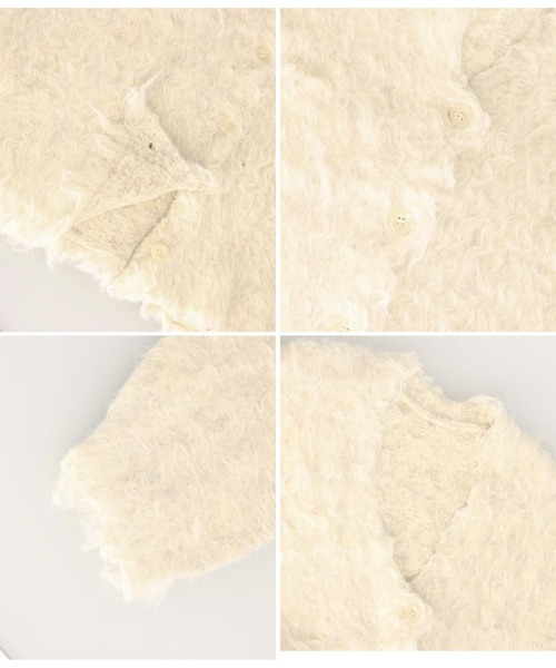 Settimissimo（セッティミッシモ）の「ブークレシャギーVネックカーディガン（カーディガン/ボレロ・レディース・アイボリー/オリーブ・FREE）」の14枚目の写真