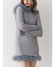 jouetie | ポイントファーモールニットワンピース(ワンピース)