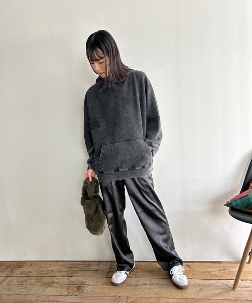 セール】【UNISEX】 ヴィンテージ風 ルーズ ピグメントパーカー