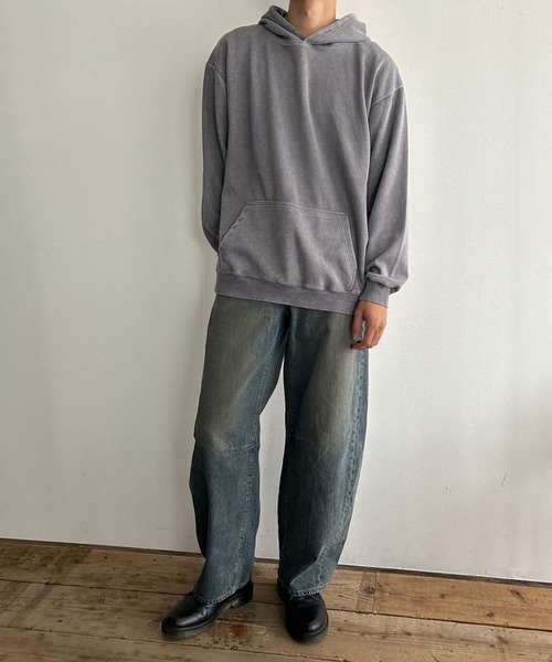 ◆NO/FAITH STUDIOS◆EAGLE ヴィンテージ フードパーカー 送料込 WOKE EDGE/ウォークエッジ Faded Embroidery Zip Up Hoodie