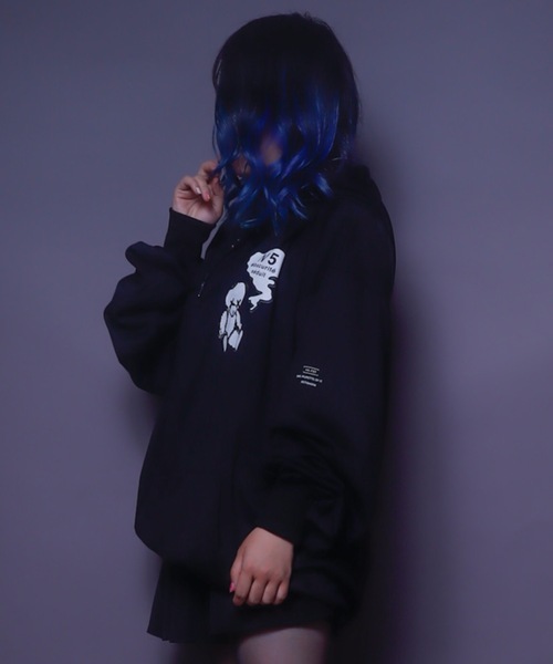 rovtski（ロフトスキー）の「AFYF PRINT PULL PARKA/ビッグシルエット プリントプルパーカー（パーカー・レディース・ホワイト系その他/ブラック系その他2/ホワイト系その他2/ブラック系その他・FREE）」の19枚目の写真