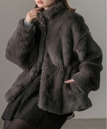 ジャケット/アウター（グレー/灰色系・フェイクファー）ファッション