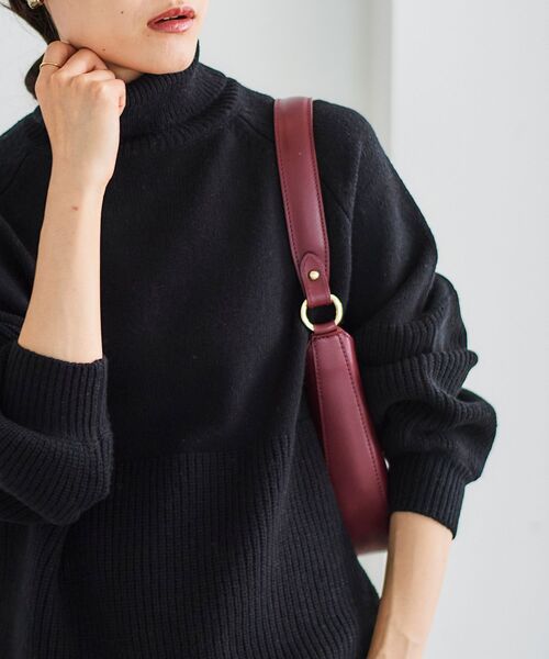 le.coeur blanc(ルクールブラン)の「《一部店舗/WEB限定》AULENTTIハーフムーンショルダー(ショルダーバッグ・レディース・ブラック/ボルドー・FREE)」の21枚目の写真