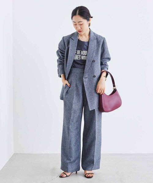 le.coeur blanc(ルクールブラン)の「《一部店舗/WEB限定》AULENTTIハーフムーンショルダー(ショルダーバッグ・レディース・ブラック/ボルドー・FREE)」の6枚目の写真