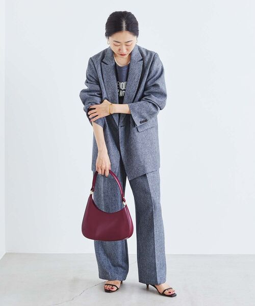 le.coeur blanc(ルクールブラン)の「《一部店舗/WEB限定》AULENTTIハーフムーンショルダー(ショルダーバッグ・レディース・ブラック/ボルドー・FREE)」の8枚目の写真