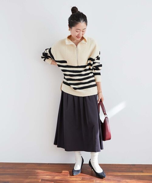 le.coeur blanc(ルクールブラン)の「《一部店舗/WEB限定》AULENTTIハーフムーンショルダー(ショルダーバッグ・レディース・ブラック/ボルドー・FREE)」の10枚目の写真