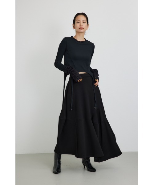 PLUS（プラス）の「【PLUS】レースドッキングストラップトップス（Tシャツ/カットソー・レディース・グレー/アイボリー/ブラック・FREE）」の17枚目の写真