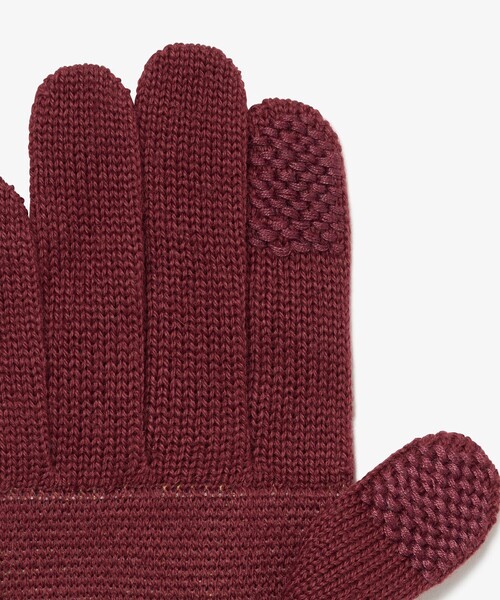 LACOSTE（ラコステ）の「フレッシュカラーアーガイルニットグローブ タッチパネル対応（手袋・レディース・グレー/ブラウン・FREE）」の5枚目の写真