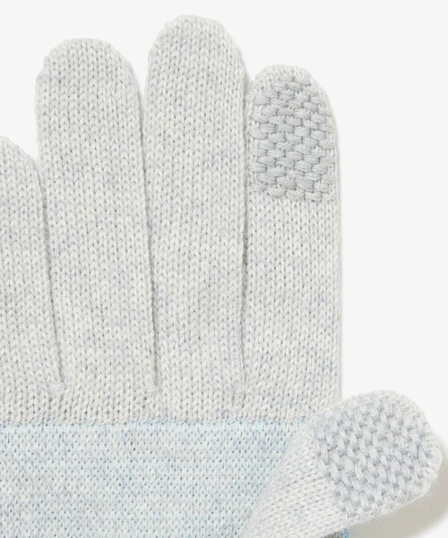 LACOSTE（ラコステ）の「フレッシュカラーアーガイルニットグローブ タッチパネル対応（手袋・レディース・グレー/ブラウン・FREE）」の7枚目の写真