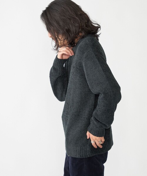 【新品・未使用】シップス  SHIPS ニット☆ セール】SHIPS Primary Navy Label:〈手洗い可能〉リブ クルー
