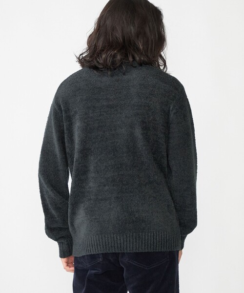 miso　ships ニット SHIPS any: AQUA カシミヤ ミックス スキッパーカラー プル