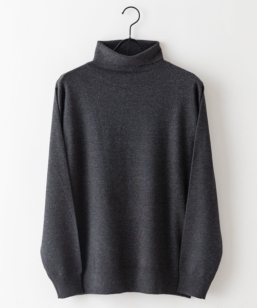Blue Standard (ブルースタンダード)の「【BLUE STANDARD/ブルースタンダード】高機能カシミヤタッチ タートルネックセーター 素肌で着れるセーター マシンウォッシャブル アンチプリング 静電気防止 ストレッチ ウォームビズ(ニット/セーター・メンズ・チャコールグレー/杢グレー/ブラック/オフホワイト・X-LARGE/LARGE/MEDIUM)」の7枚目の写真