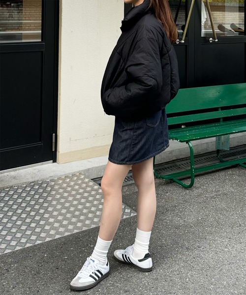 LE MORE（リモア）の「スタンドカラーダウンジャケット（ダウンジャケット/コート・レディース・ブラック/アイボリー・FREE）」の14枚目の写真