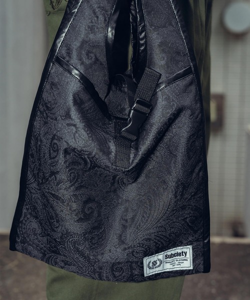 Subciety（サブサエティ）の「Paisley marche bag（ハンドバッグ・メンズ・ブラック/グリーン・FREE）」の14枚目の写真