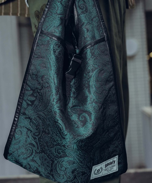 Subciety（サブサエティ）の「Paisley marche bag（ハンドバッグ・メンズ・ブラック/グリーン・FREE）」の20枚目の写真