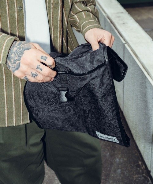 Subciety（サブサエティ）の「Paisley marche bag（ハンドバッグ・メンズ・ブラック/グリーン・FREE）」の17枚目の写真