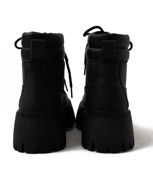 WEGO（ウィゴー）の「WEGO/厚底トレッキングブーツ（ブーツ・レディース・ブラック/キャメル・LARGE/MEDIUM/SMALL）」の18枚目の写真