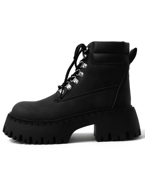 WEGO（ウィゴー）の「WEGO/厚底トレッキングブーツ（ブーツ・レディース・ブラック/キャメル・LARGE/MEDIUM/SMALL）」の19枚目の写真