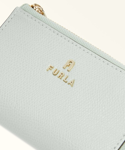 FURLA ホワイト レザー キーケース FURLA CAMELIA KEYCASE ZIP AROUND（キーケース/キーアクセサリー