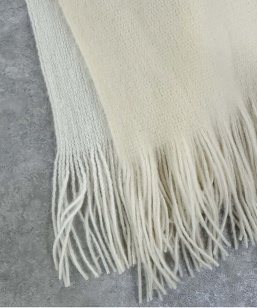 archives（アルシーヴ）の「ハートブローチ付きリバーシブルストール（マフラー・レディース・モカ/ブルーグレー/アイボリー・FREE）」の18枚目の写真