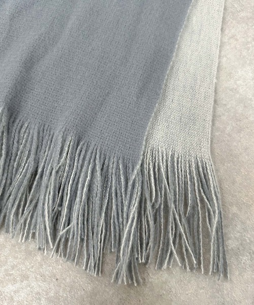 archives（アルシーヴ）の「ハートブローチ付きリバーシブルストール（マフラー・レディース・モカ/ブルーグレー/アイボリー・FREE）」の19枚目の写真