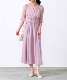 SETUP7（セットアップセブン）の「【metoi】ビスチェ風レース切替ワンピース 結婚式 二次会 パーティー フォーマル オケージョン（ワンピース）」