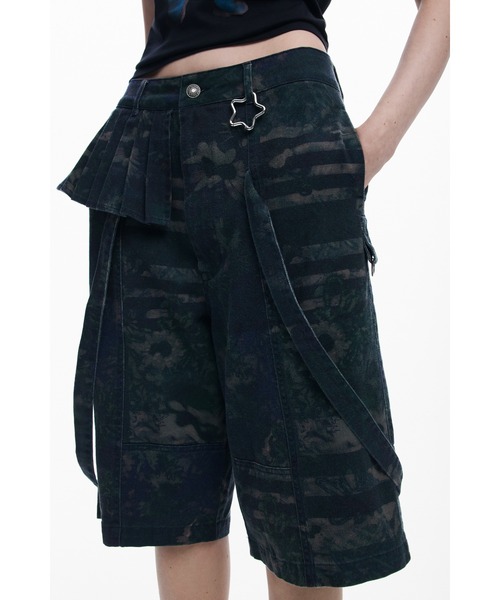 Desigual(デシグアル)の「【Desigual×Collina Strada】CUADROSCOLLINA STRADA ショートパンツ ジョーツ(その他パンツ・レディース・ブラック・M/L/S)」の8枚目の写真