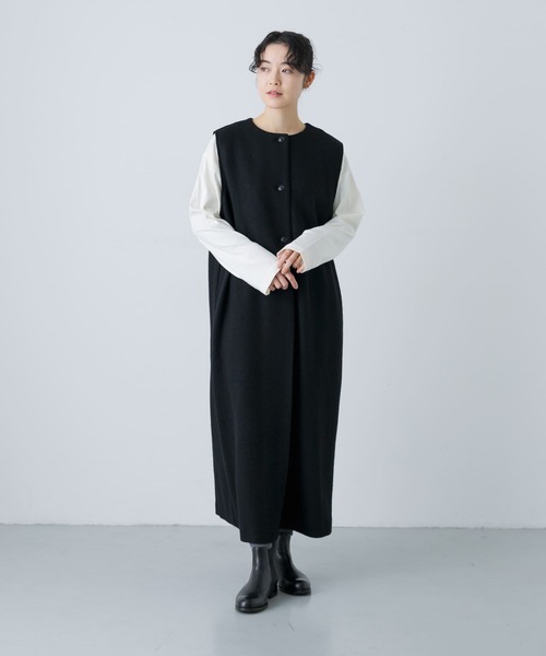 かぐれ（カグレ）の「ウールタックジャンパースカート（ワンピース