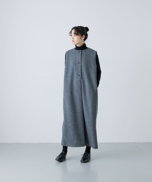 ☆新品タグ付☆ かぐれ　ウールタックジャンパースカート かぐれ（カグレ）の「ウールタックジャンパースカート（ワンピース