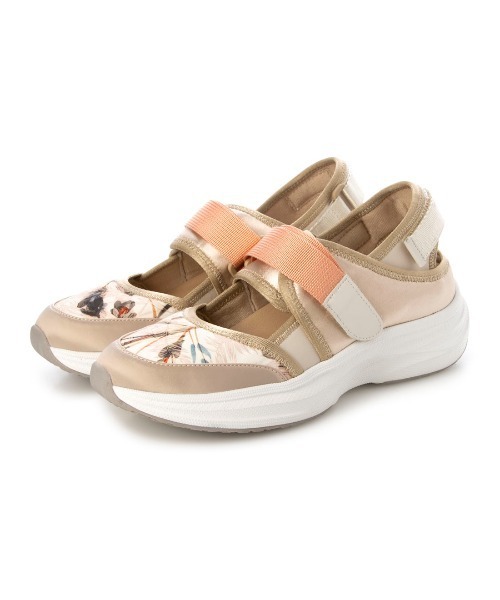 Mode et Jacomo(モードエジャコモ)の「【軽量】厚底ベルテッドスニーカー(スニーカー・レディース・ダークベージュ/シルバー系その他4/ブラック・24cm/23.5cm/23cm/22.5cm/24.5cm)」の4枚目の写真