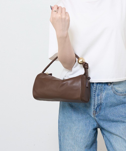 russetラシット♡ショルダーバッグ　肩掛け　ブラウン　レザー　2WAYタグ付 ラシット russet 2Wayショルダーバッグ(SF－007) （Gray/Pink