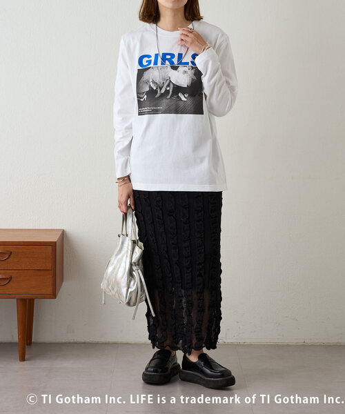 SHENERY(シーナリー)の「【GOOD ROCK SPEED】LIFE PC GIRLロンTee(Tシャツ/カットソー・レディース・ホワイト・FREE)」の2枚目の写真