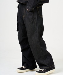 ANDRAP（アンドラップ）の「ANDRAP/アンドラップ/COMBINATION PANTS/コンビネーションパンツ（デニムパンツ）」