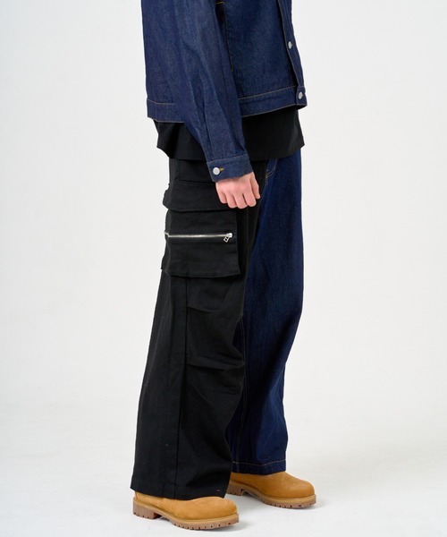 ANDRAP(アンドラップ)の「ANDRAP/アンドラップ/COMBINATION PANTS/コンビネーションパンツ(デニムパンツ・メンズ・ブラック/インディゴブルー・M/L/XL/S)」の17枚目の写真