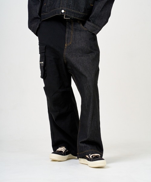 ANDRAP(アンドラップ)の「ANDRAP/アンドラップ/COMBINATION PANTS/コンビネーションパンツ(デニムパンツ・メンズ・ブラック/インディゴブルー・M/L/XL/S)」の14枚目の写真