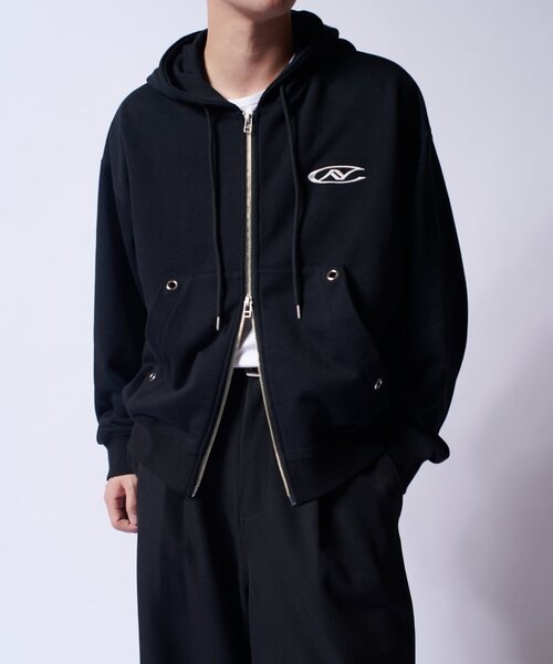 Lui's（ルイス）の「【Neucon/ニューコン】ロゴ刺繍ダブルZIPボリュームパーカー（パーカー・メンズ・グレー/ブラック・2/1）」の20枚目の写真