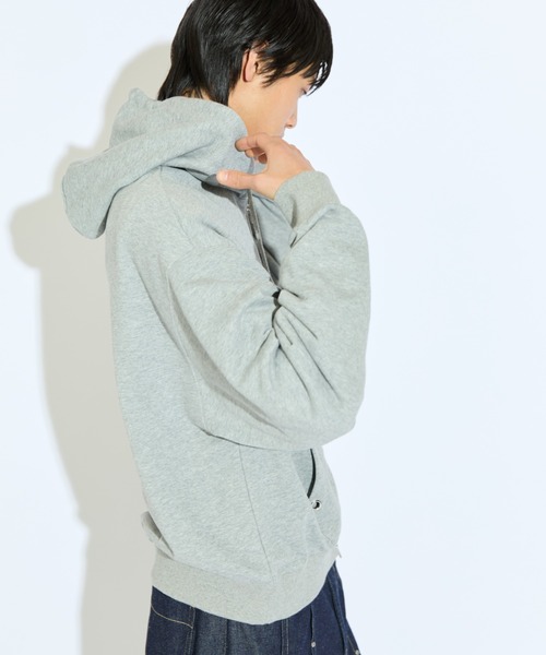 Lui's（ルイス）の「【Neucon/ニューコン】ロゴ刺繍ダブルZIPボリュームパーカー（パーカー・メンズ・グレー/ブラック・2/1）」の12枚目の写真