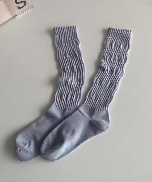 Port（ポート）の「【 Port / ポート 】 ニュアンスカラー リブ ルーズ ハイソックス #（ソックス/靴下・レディース・ホワイト/ブラック/アイボリー/ライトピンク/ブルー系その他/ピンク・FREE）」の9枚目の写真