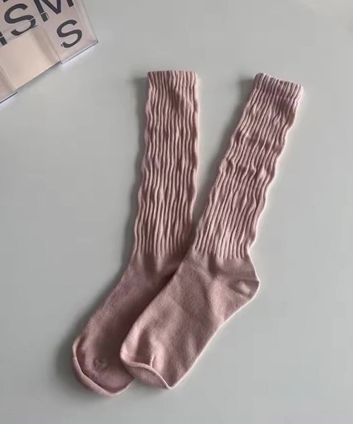 Port（ポート）の「【 Port / ポート 】 ニュアンスカラー リブ ルーズ ハイソックス #（ソックス/靴下・レディース・ホワイト/ブラック/アイボリー/ライトピンク/ブルー系その他/ピンク・FREE）」の11枚目の写真